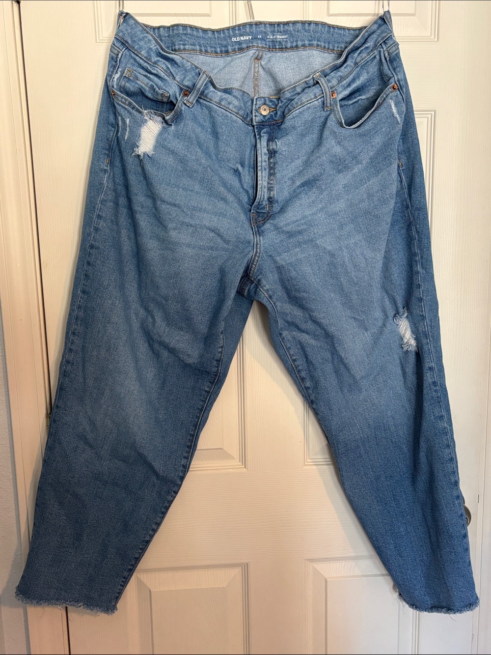 Old Navy Women's Light Blue O.G. Straight Leg Jeans